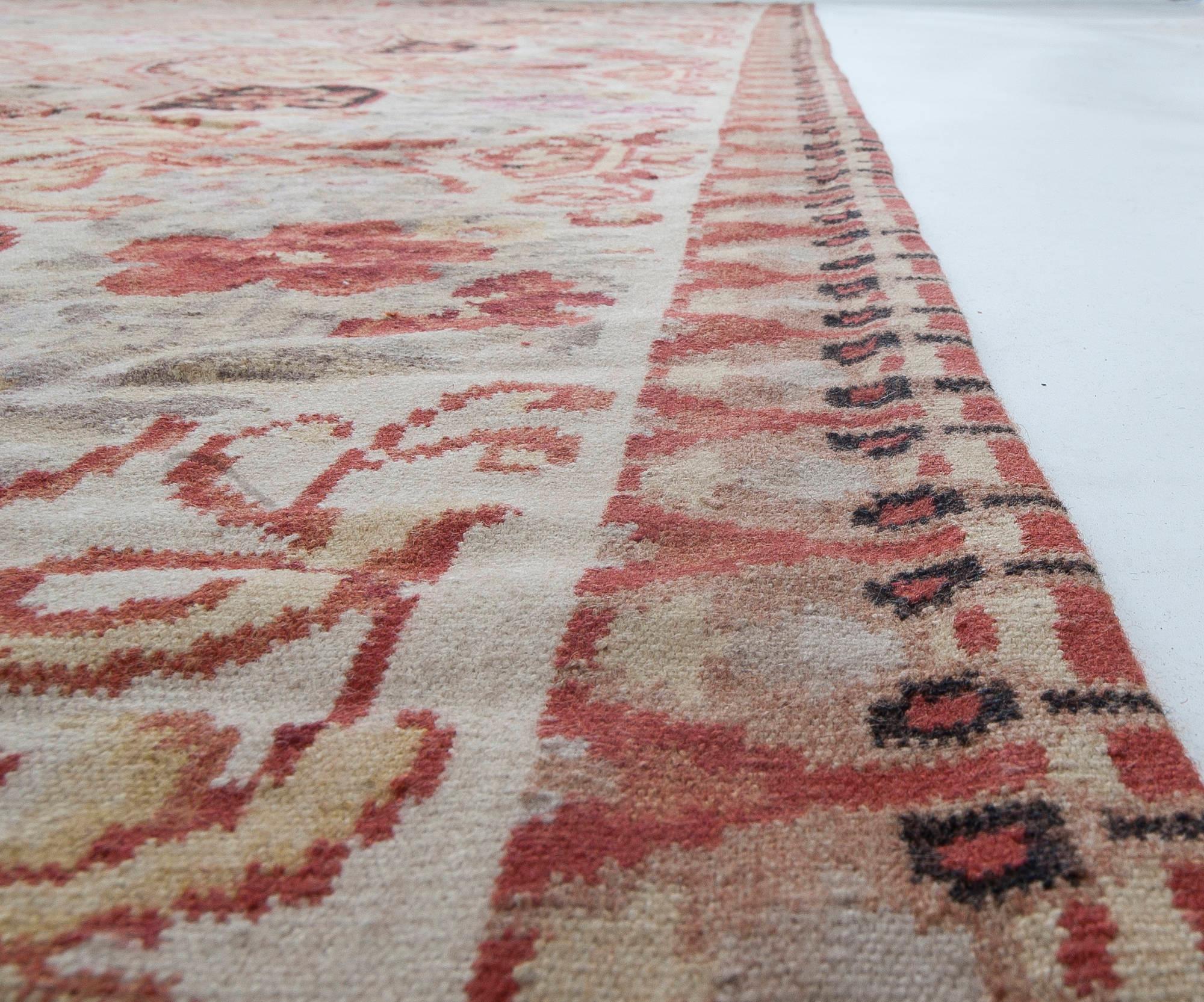 Hand-Knotted Contemporary European Inspired Bassarabian Floral Rug by Doris Leslie Blau For Sale