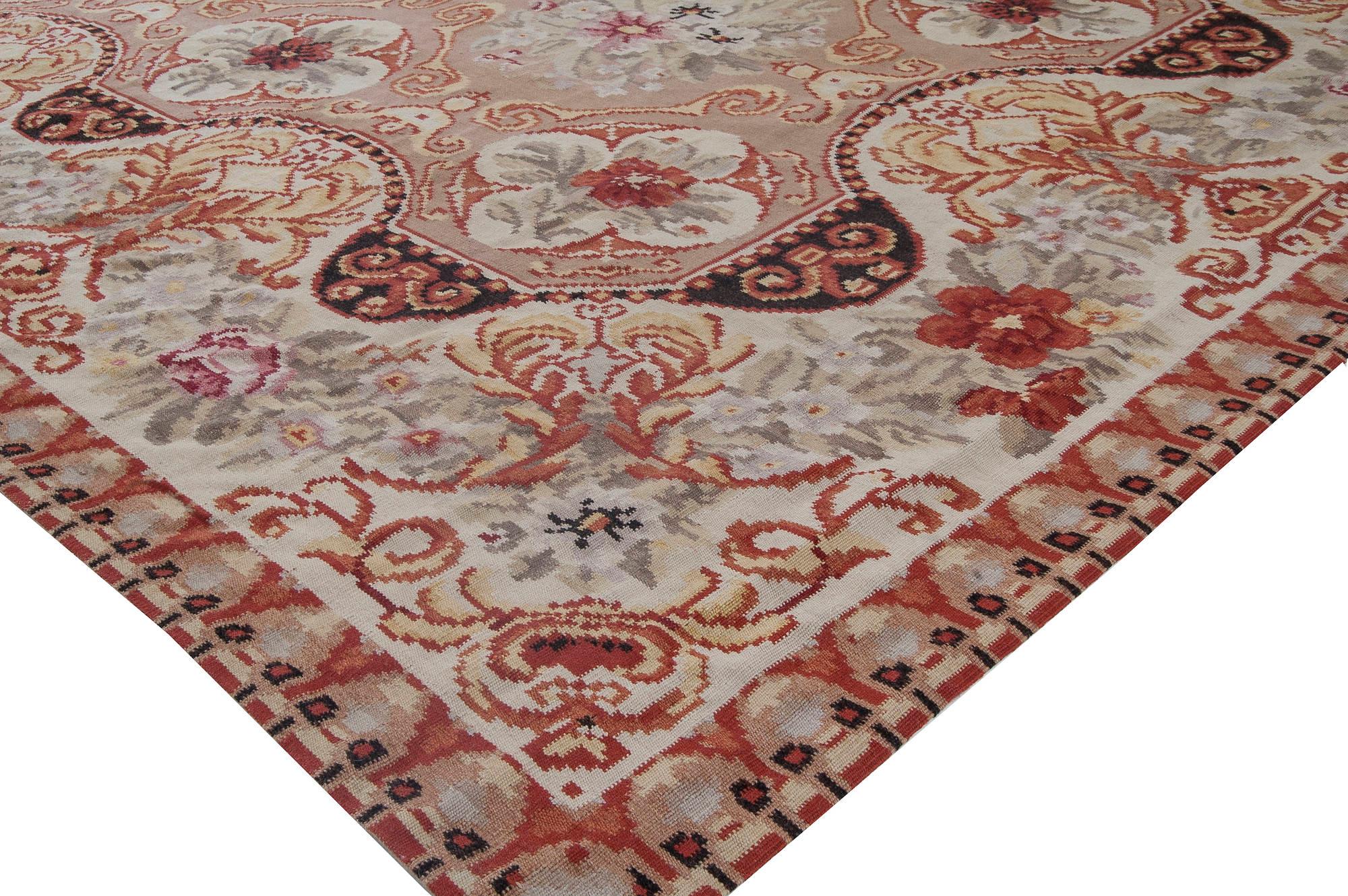 Contemporary European Inspired Bassarabian Floral Rug by Doris Leslie Blau In New Condition For Sale In New York, NY