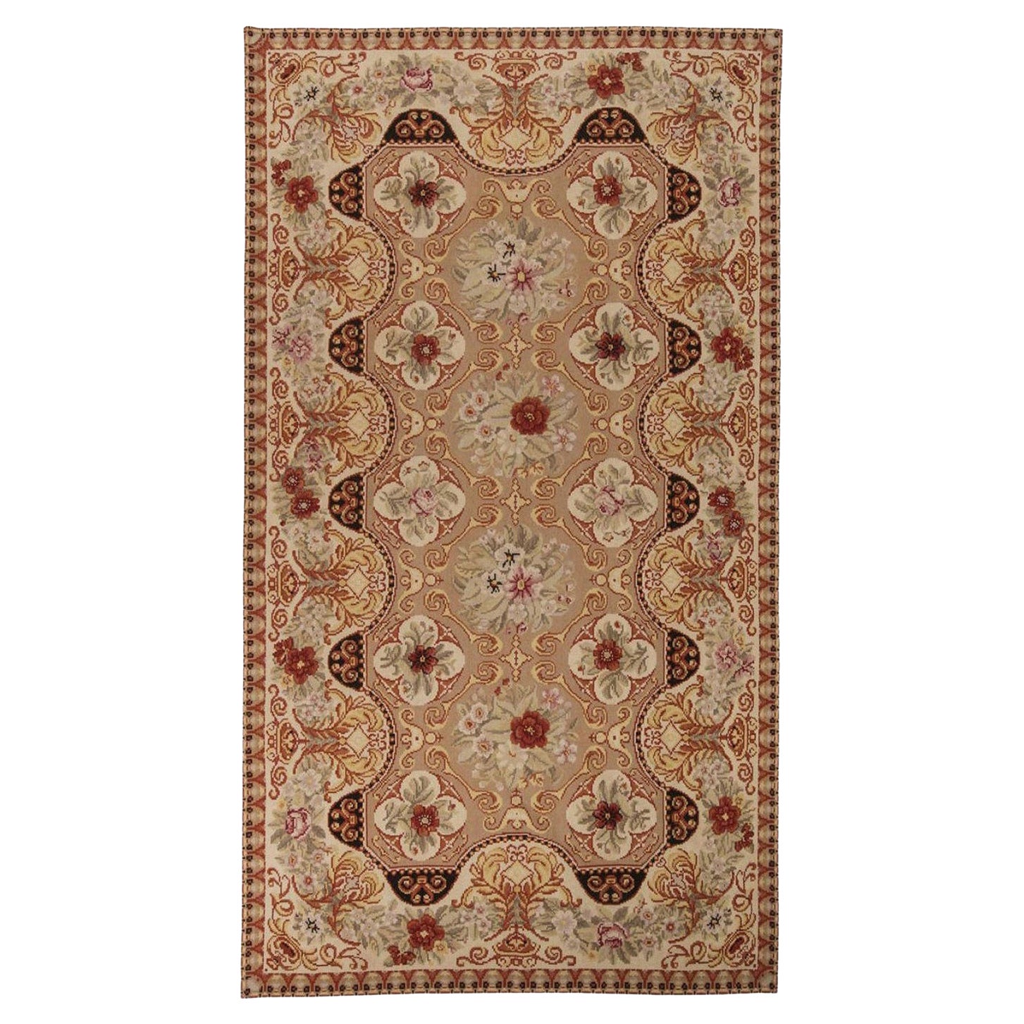 Contemporary European Inspired Bassarabian Floral Rug by Doris Leslie Blau