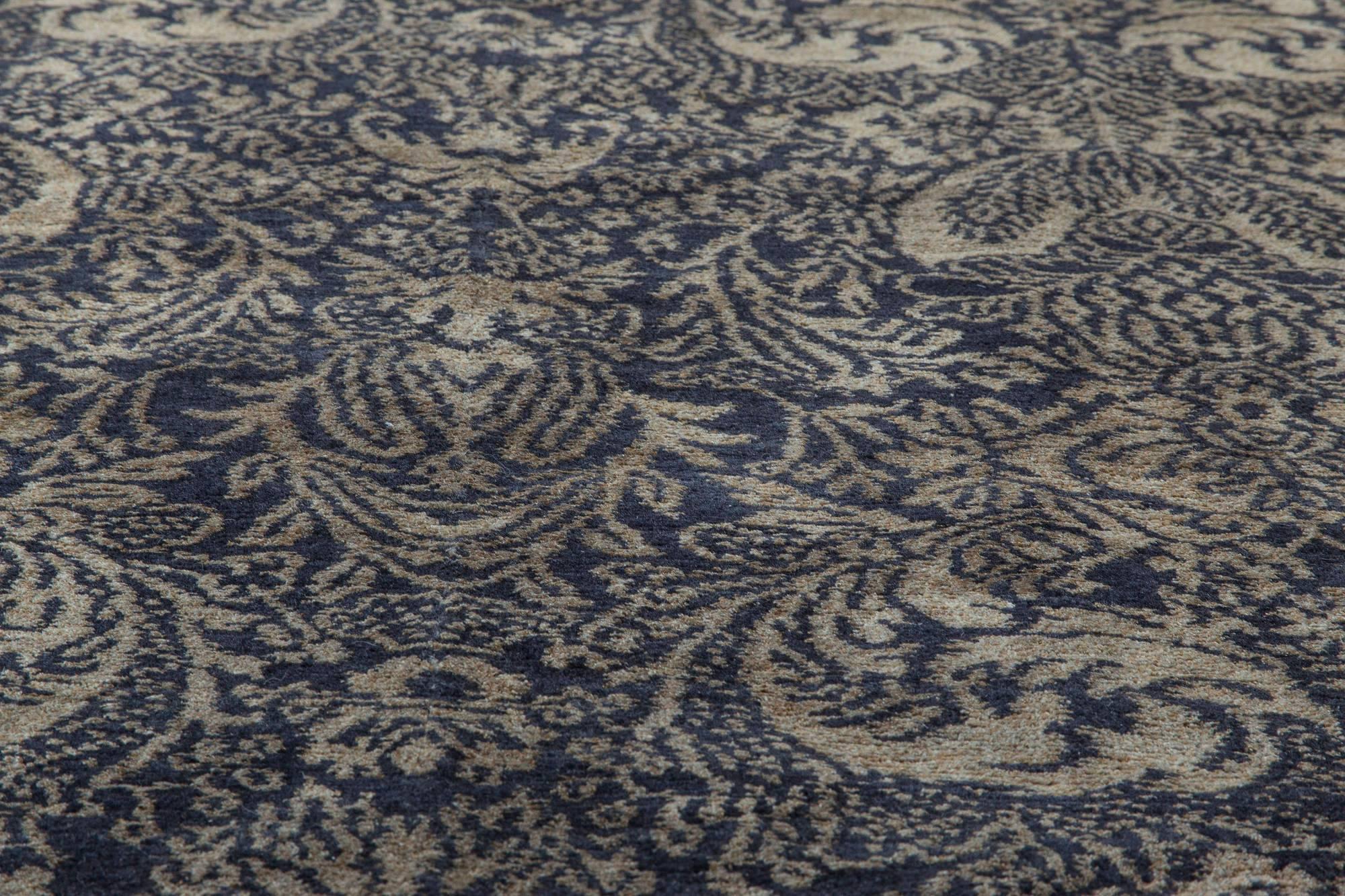 Contemporary European Inspired Tibetan Handmade Rug by Doris Leslie Blau Nepalés en venta