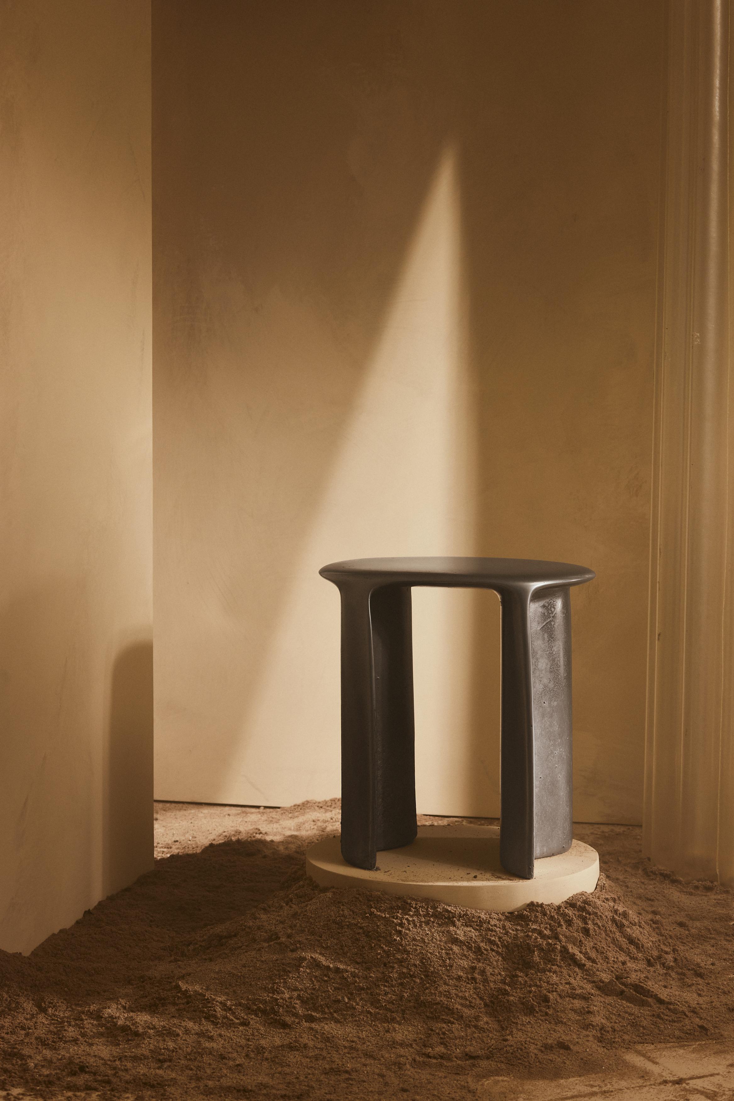 Dutch Contemporary & Experimental Casted Alumium, One of a Kind, New Wave Stool For Sale