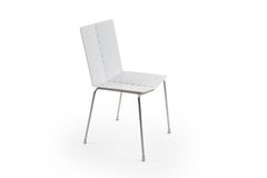 Minimal Modern Exterior Dining Chair Powder Coated with Stainless Steel Legs