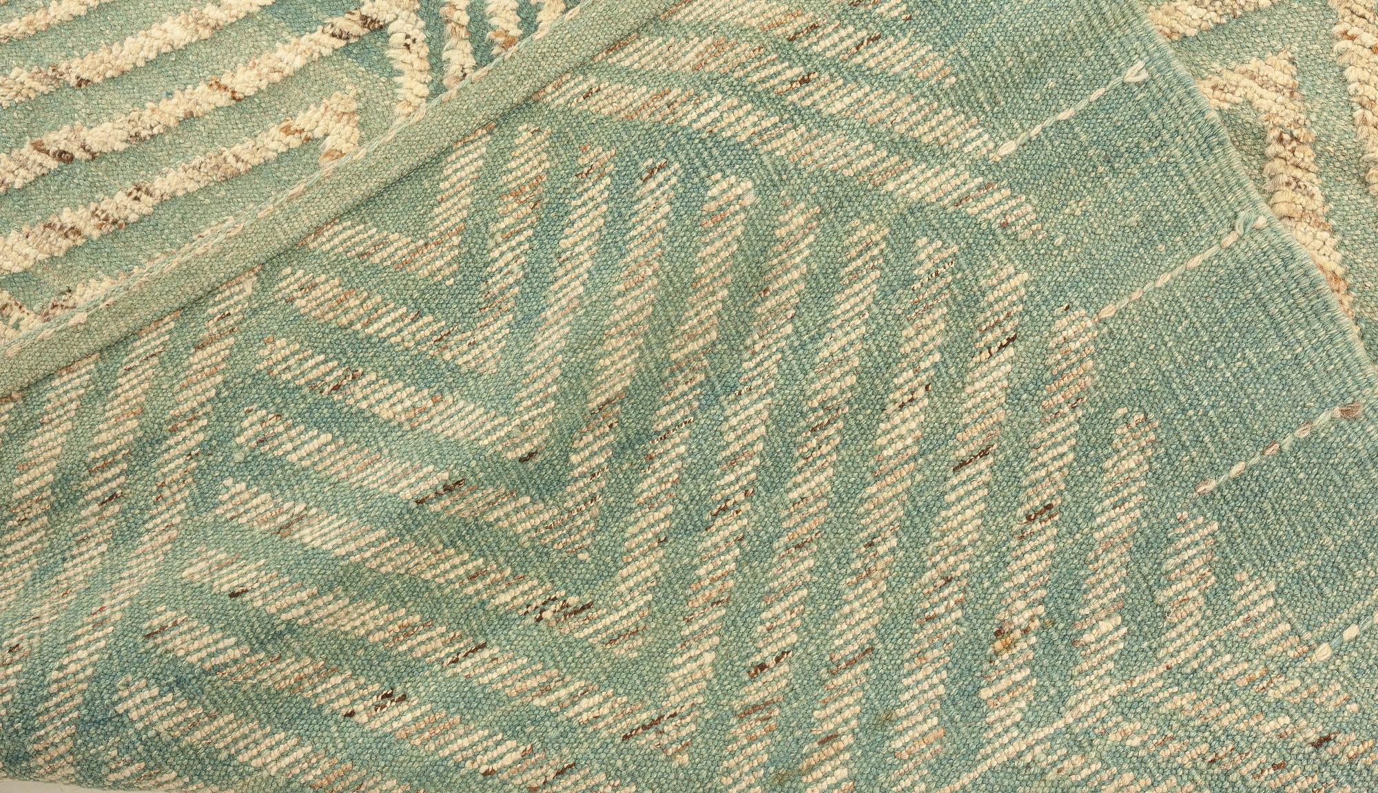 Contemporary Extra Large Textural Conifers Green Rug by Doris Leslie Blau In Good Condition For Sale In New York, NY