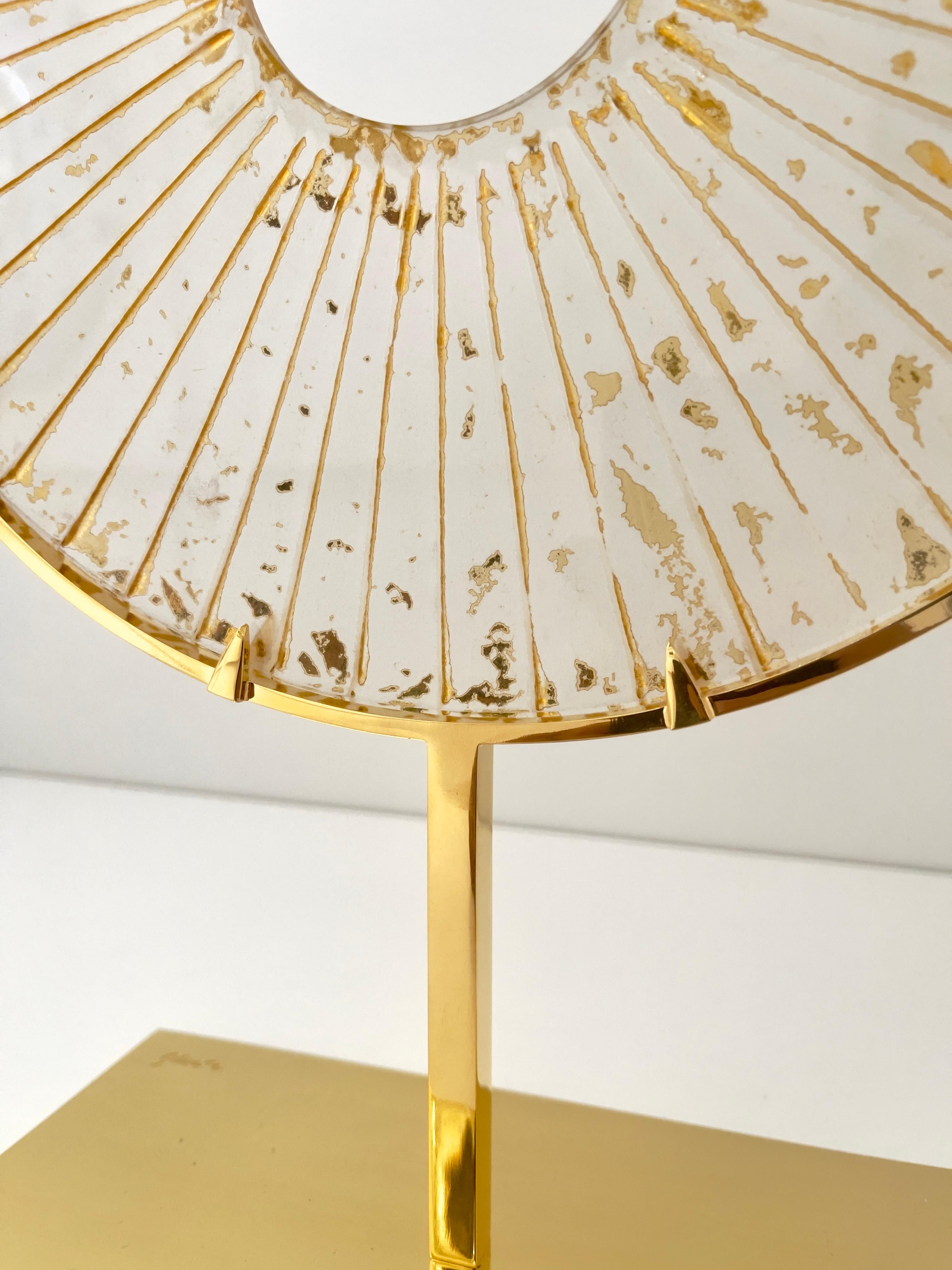 Scultura contemporanea in cristallo bianco e oro 'Eye' realizzata a mano  da Studio Ghiró In condizioni Nuovo in vendita a Pieve Emanuele, Milano