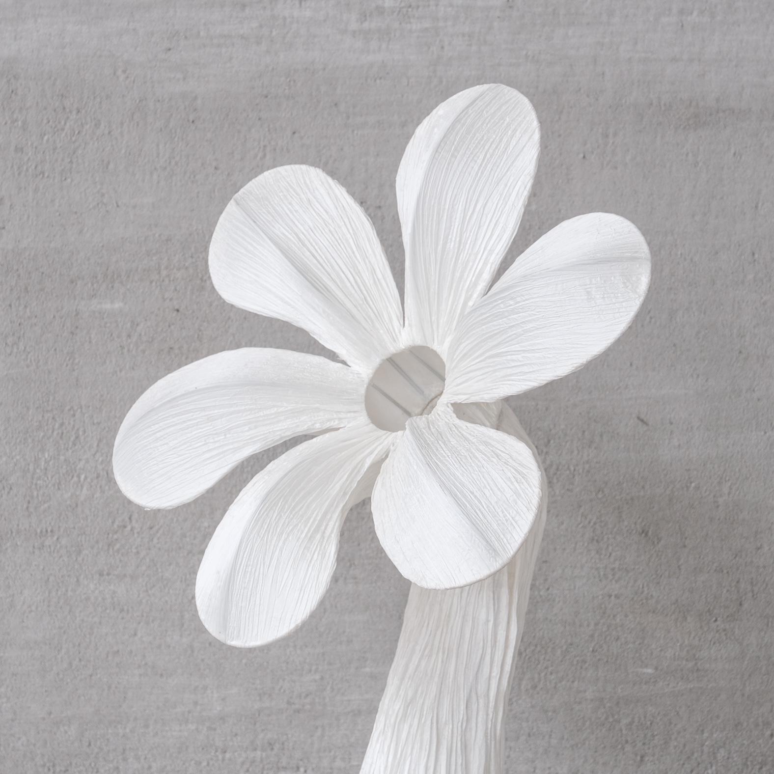 Belgian Contemporary Fabric Flower Floor Lamp For Sale