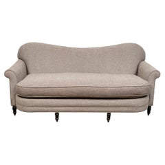Vintage Contemporary Fabric Upholstered Single Cushion Sofa