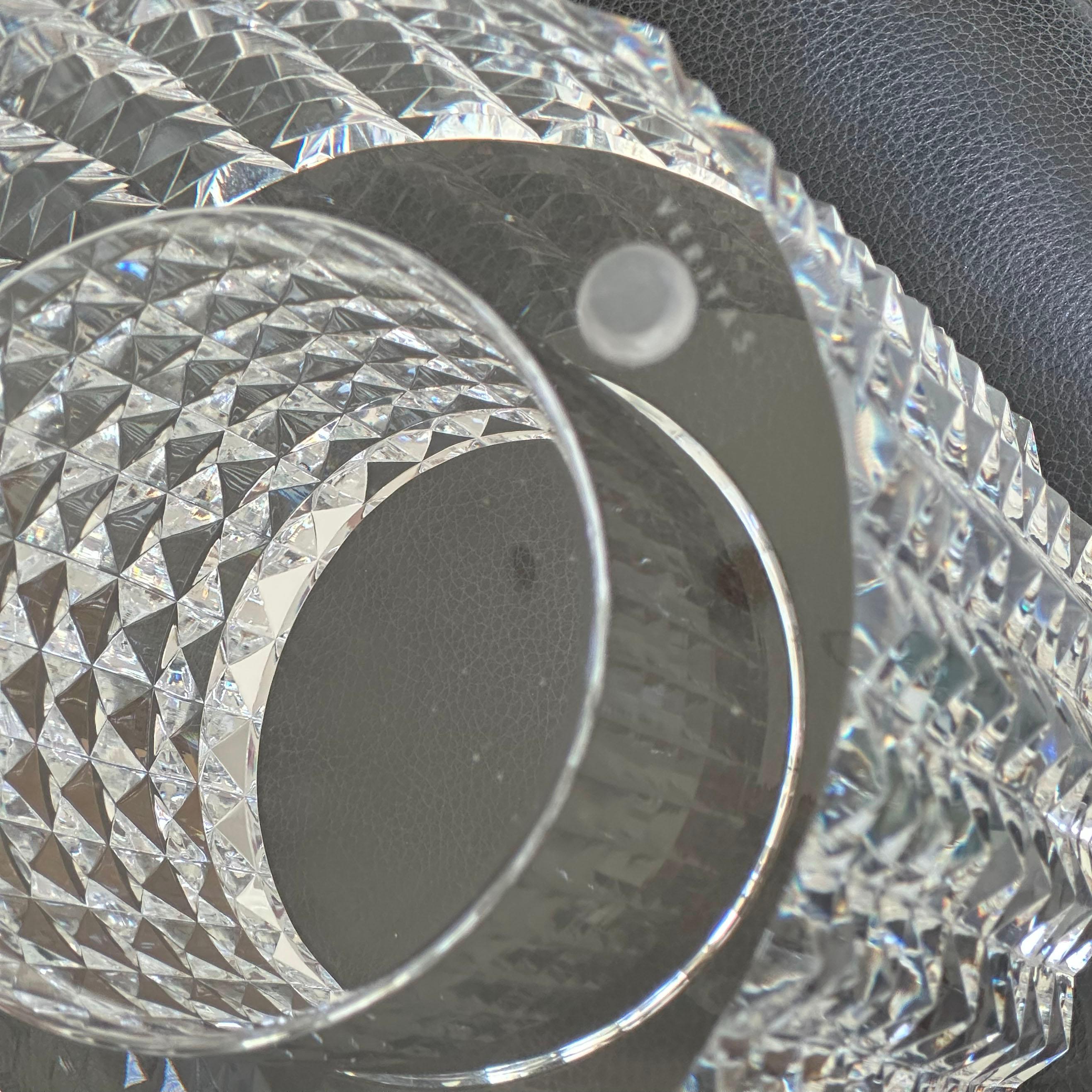 Modern Contemporary Faceted Optical Glass Vase by Veritas, Texas US, 2016 For Sale