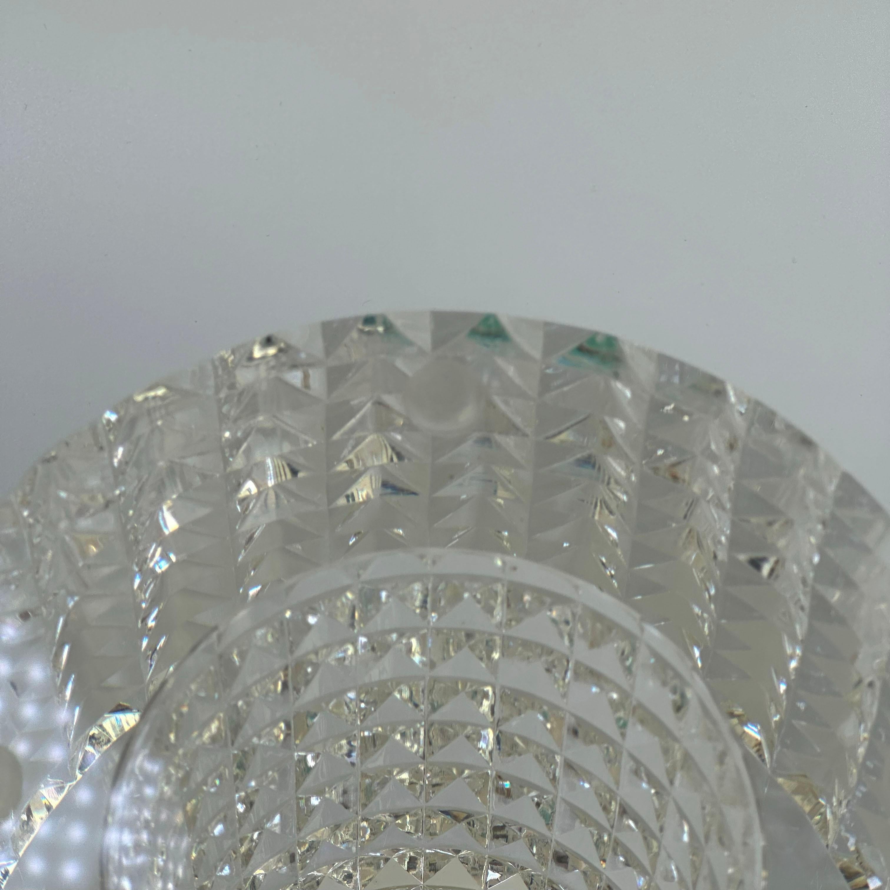 Contemporary Faceted Optical Glass Vase by Veritas, Texas US, 2016 For Sale 2