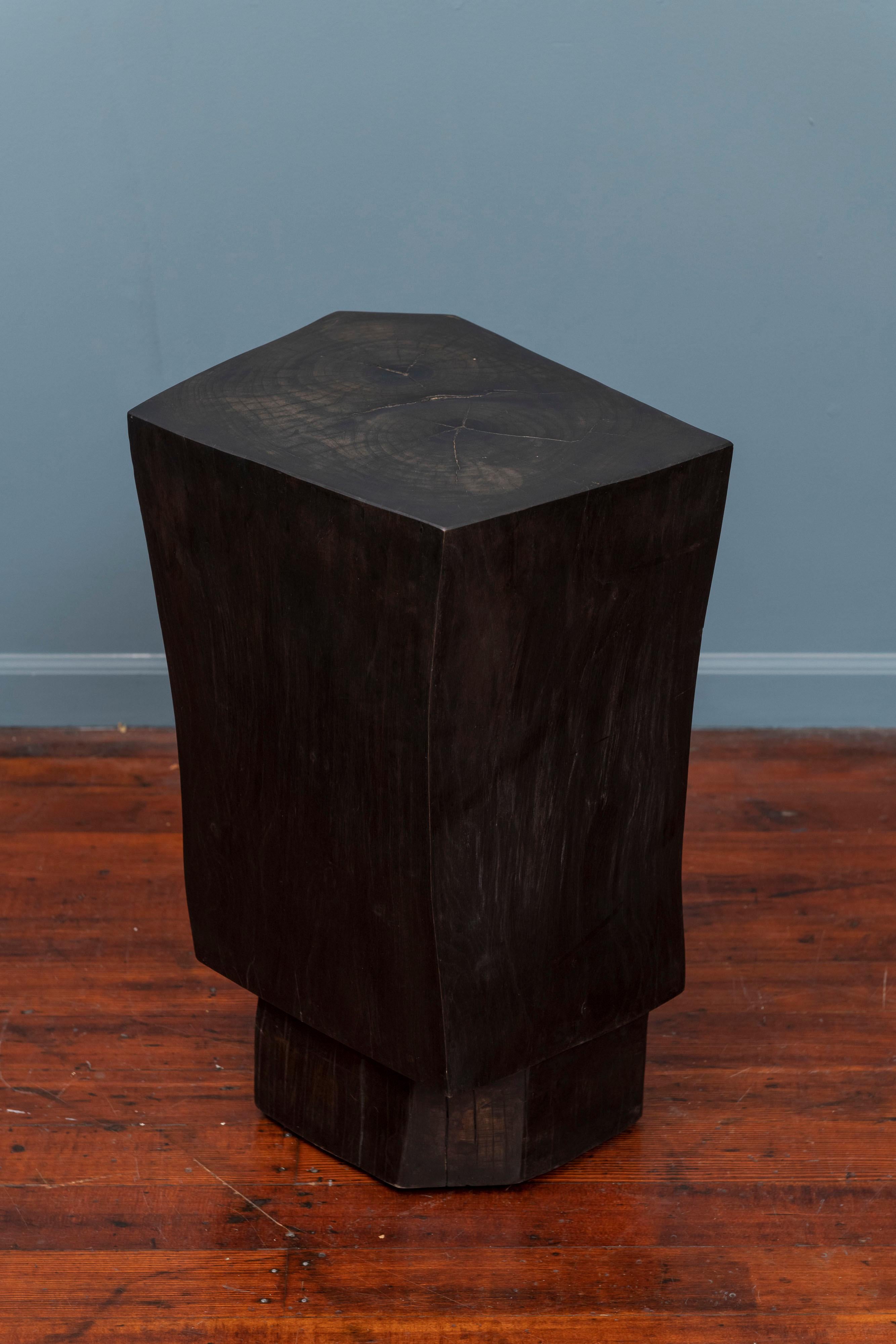 Ash Contemporary Faceted Side Table