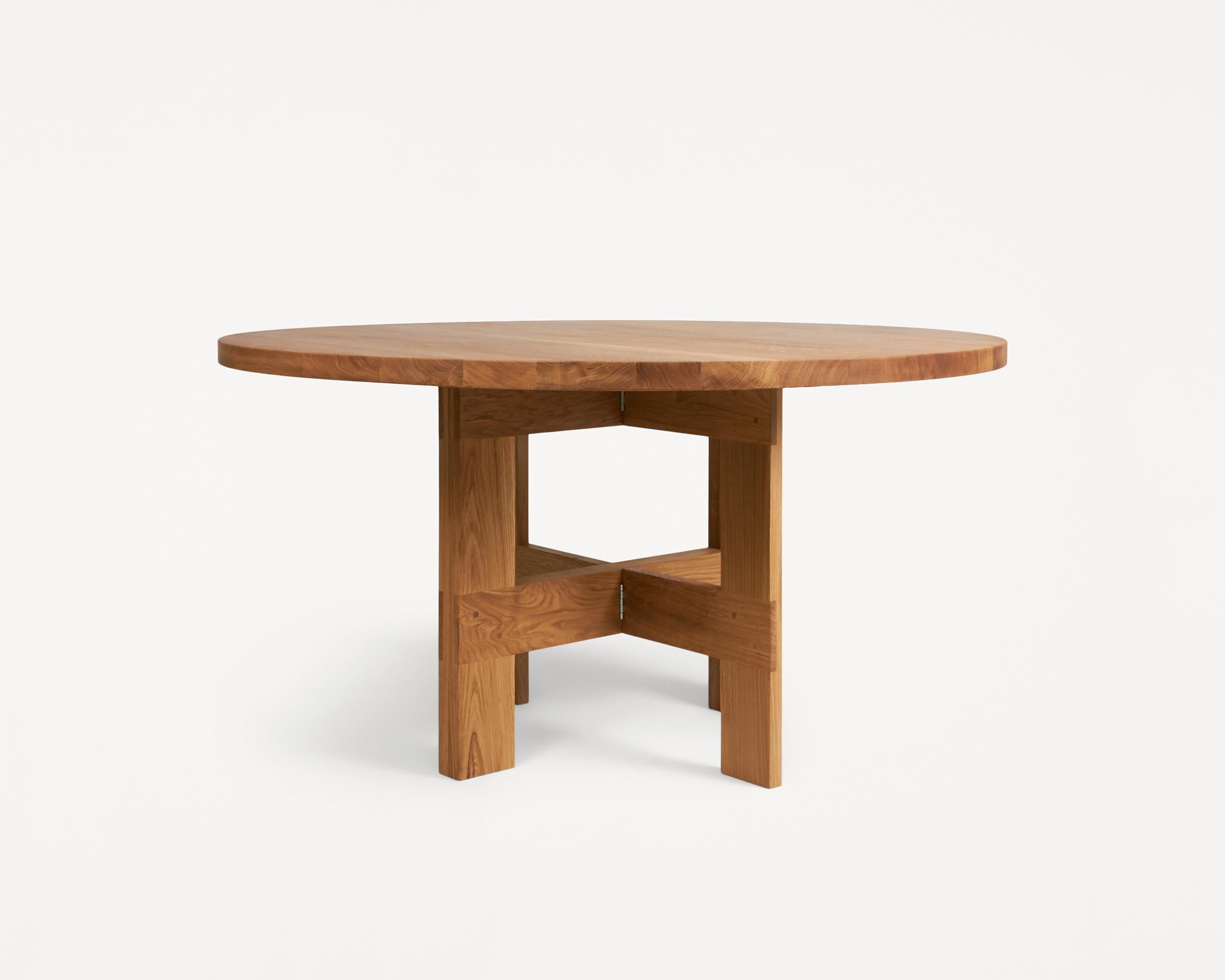 In the sentiment of traditional farmhouses, the table solely inhabits elements of function; abiding to the notion of the simple life on the countryside whilst expressing a rural aesthetic.

The Farmhouse Table is composed of two trestles used in