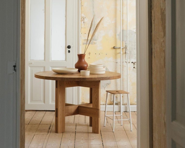 FRAMA Contemporary Design Farmhouse Dining Table Rustic Trestles For ...
