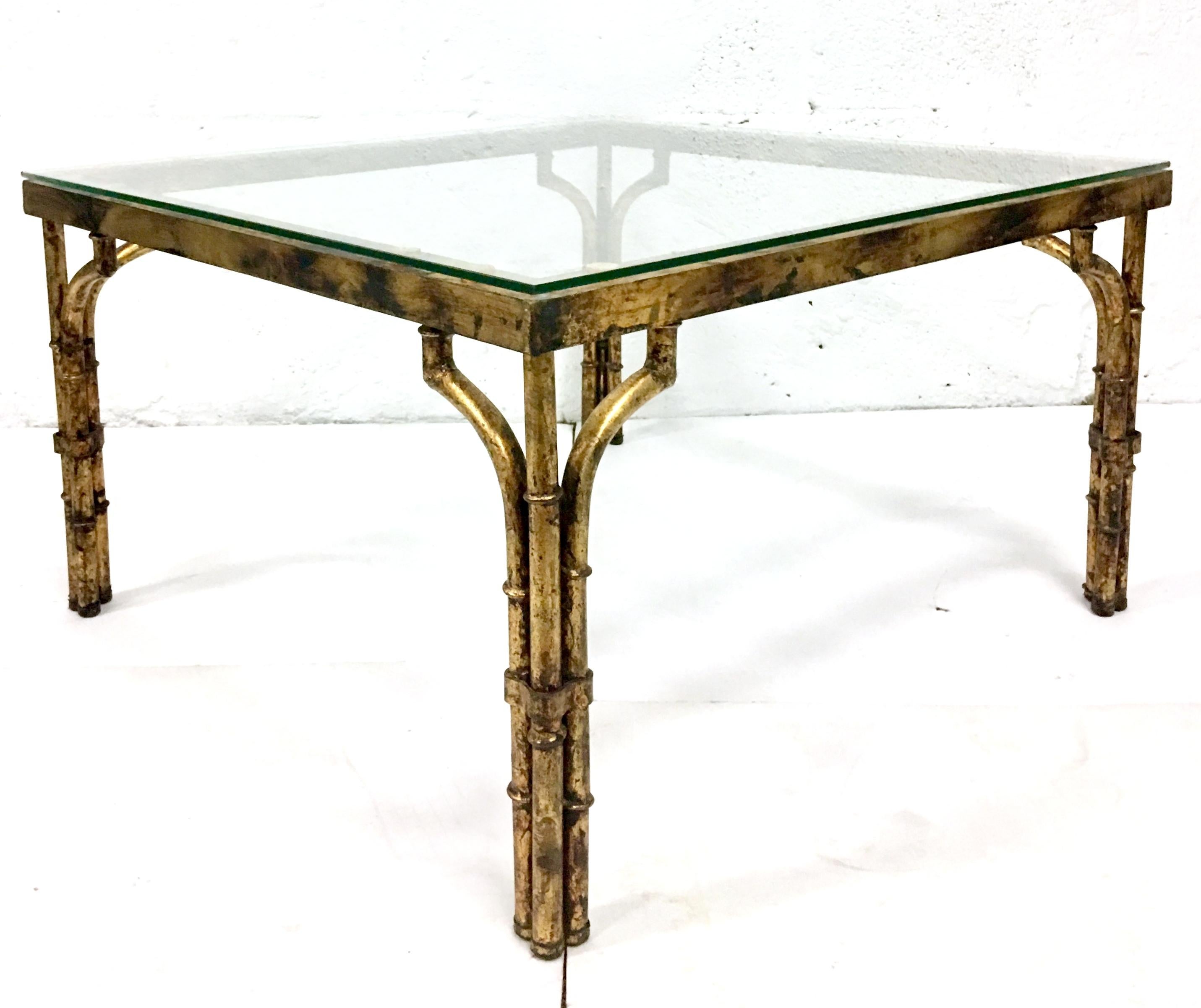 bamboo coffee table with glass top