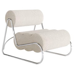 Contemporary Fave Chair von Norr11, Chromgestell, Barnum Bouclé