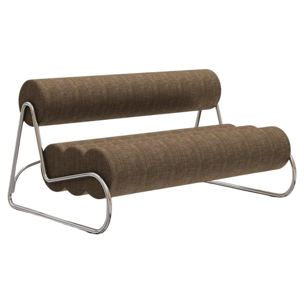 Contemporary 'Fave Sofa' by Norr11, Chrome Frame, Giada col.09-1