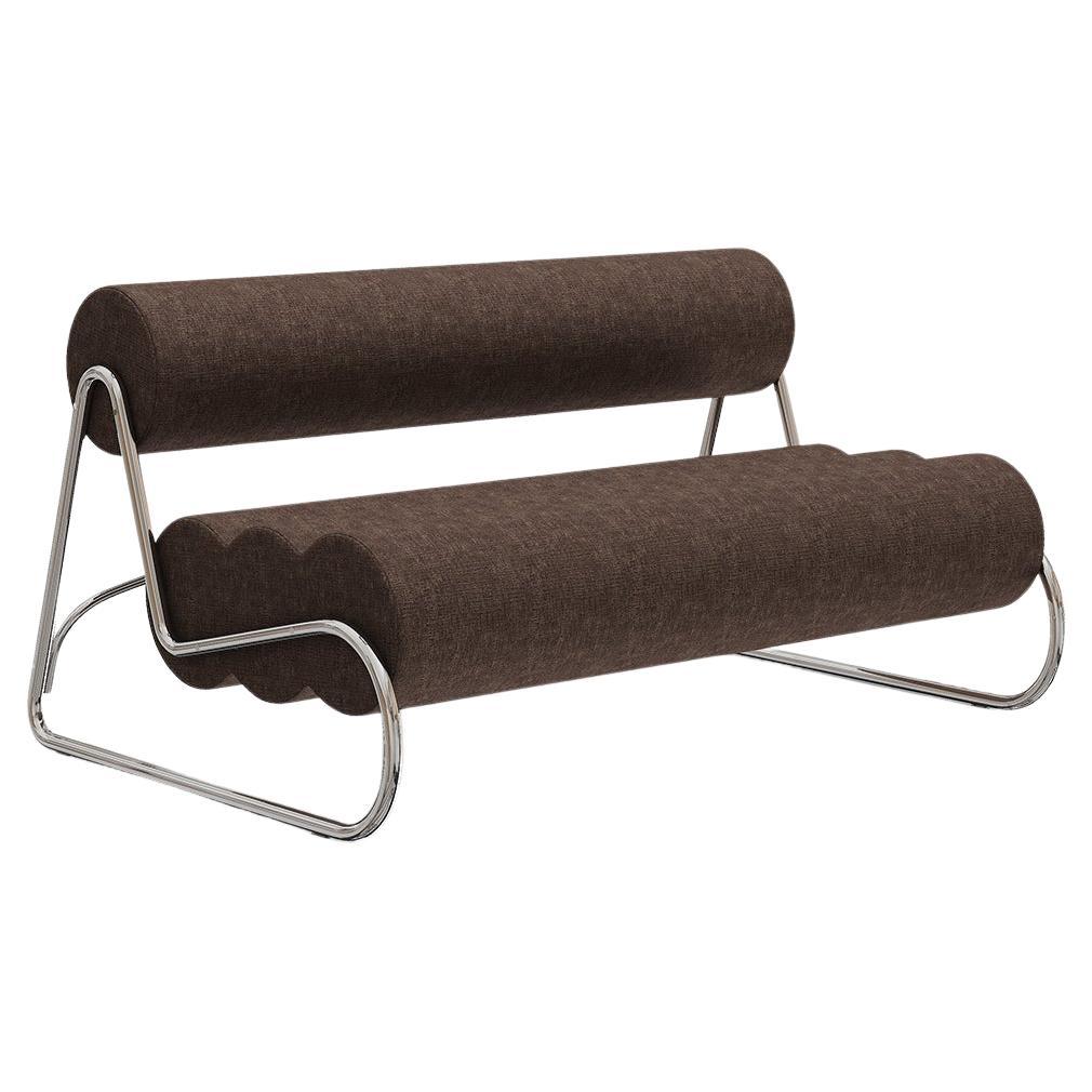 Contemporary 'Fave Sofa' by Norr11, Chrome Frame, Mumble col.025