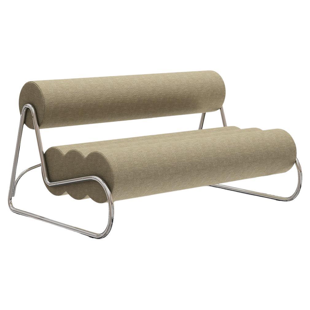 Contemporary 'Fave Sofa' by Norr11, Chrome Frame, Mumble col.026