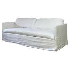 Contemporary feather down loveseat