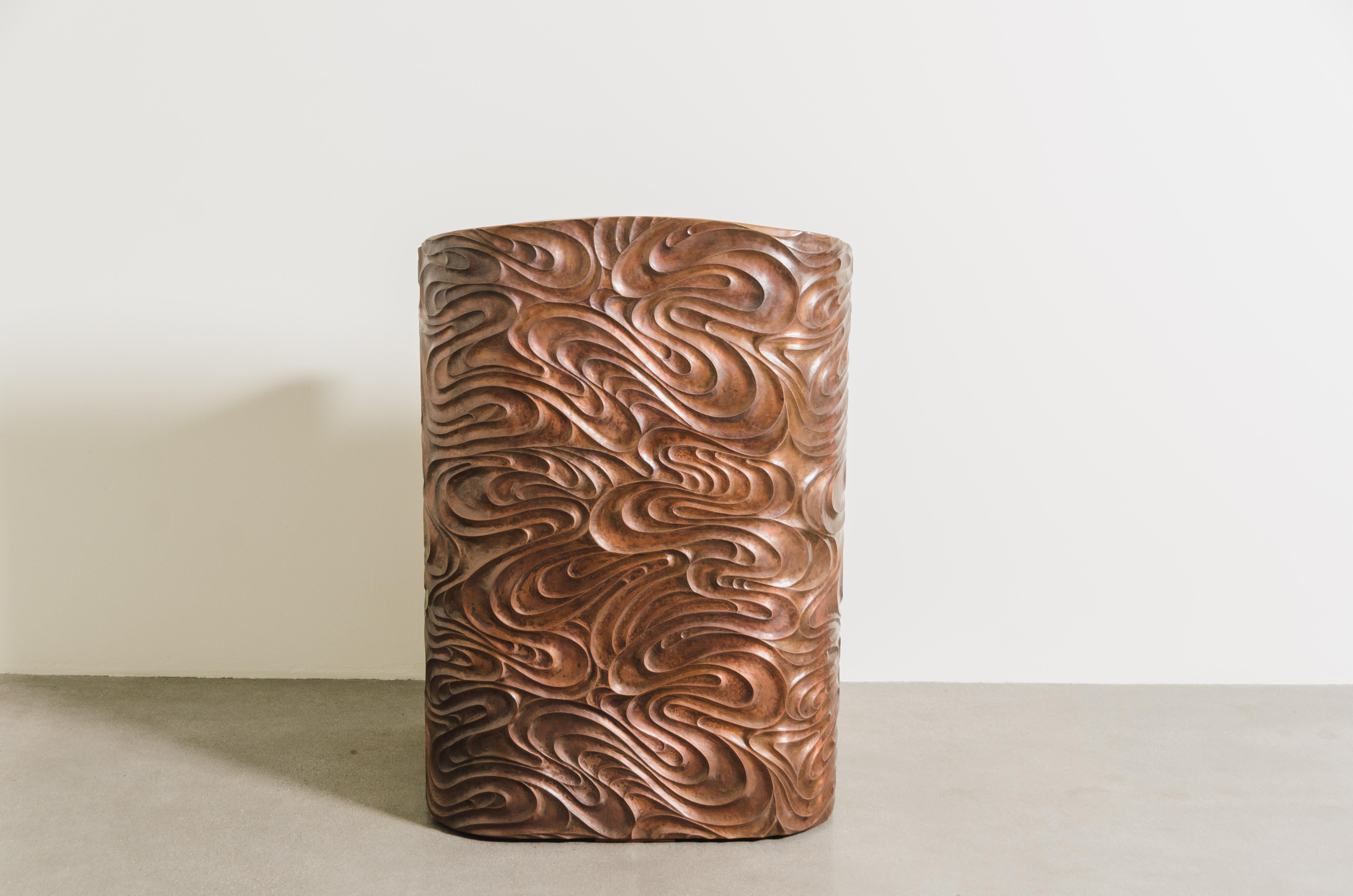 Contemporary Fei Tian Wen Chair in Repoussé Copper by Robert Kuo For Sale 4