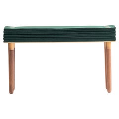 Stacklab Felt Bench -  Merino Wool Felt and Walnut Leg