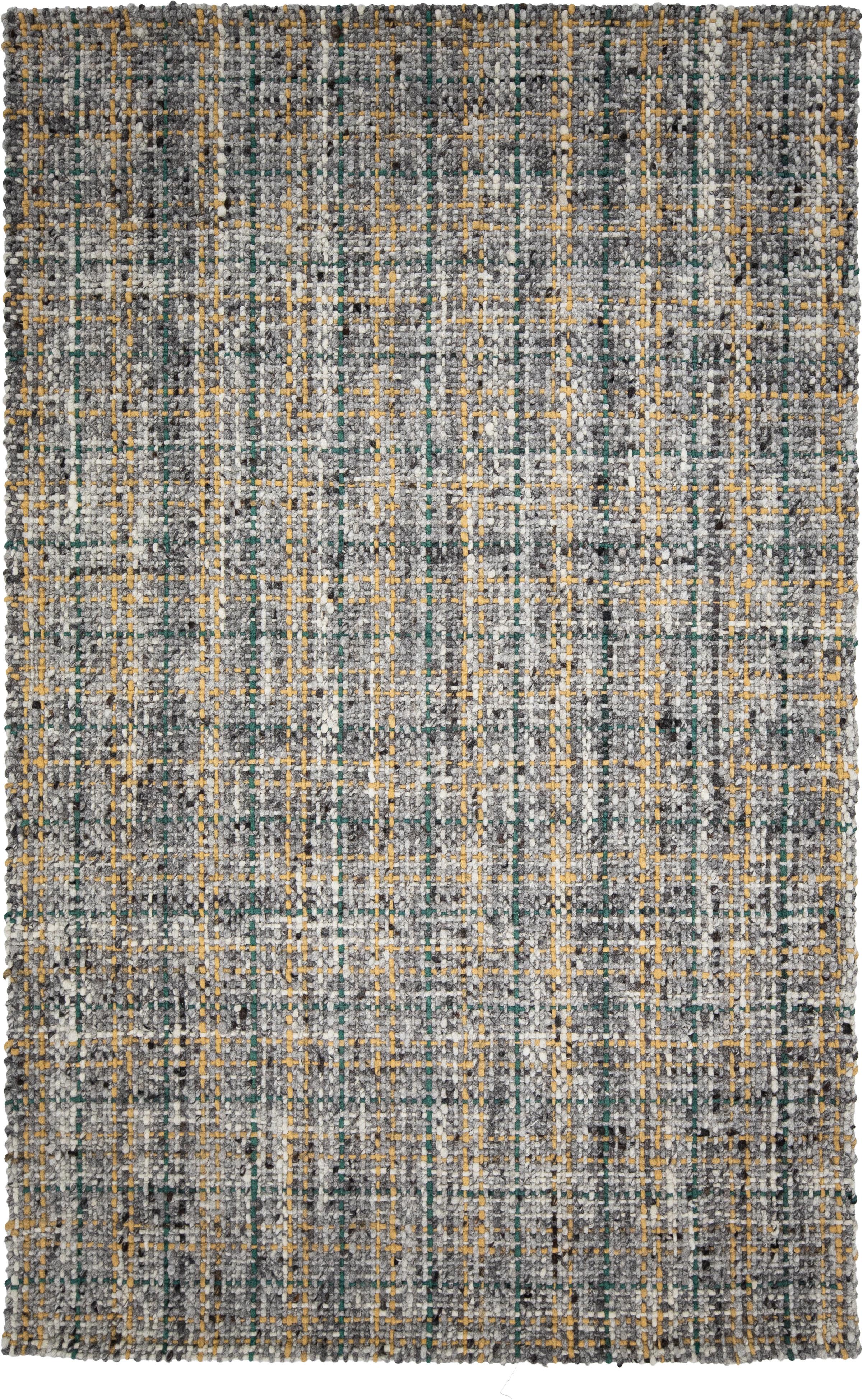 Contemporary Filzteppich aus handgefertigter Wolle in Grau mit geometrischem Muster von Apadana im Angebot 3