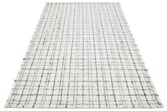 Contemporary Felted Handmade Wool Rug In Ivory and Gray by Apadana