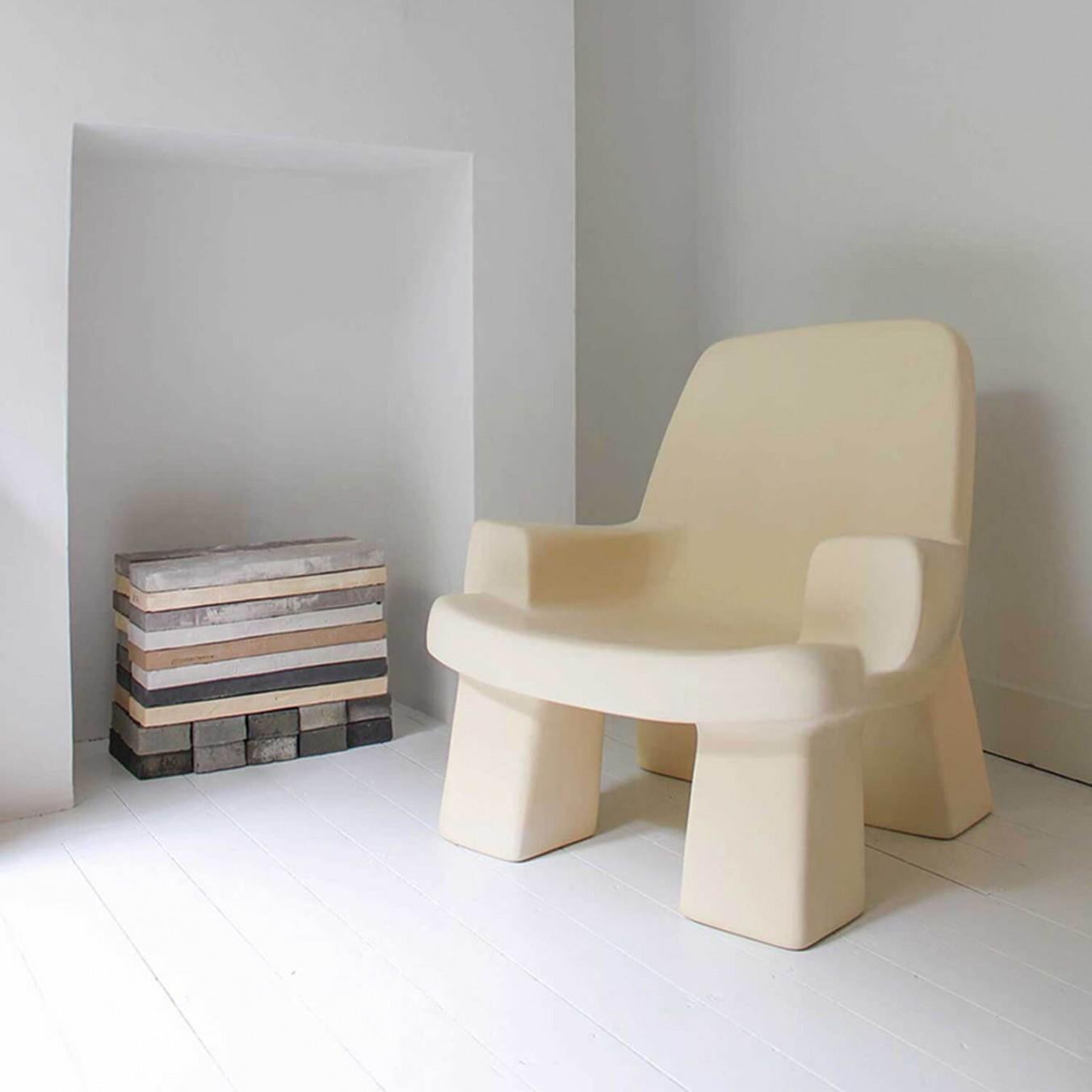 British Contemporary Fiberglass Armchair, Fudge Chair by Faye Toogood For Sale