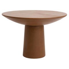 Contemporary Fiberglass Small Dining Table, Roly-Poly Chestnut by Faye Toogood