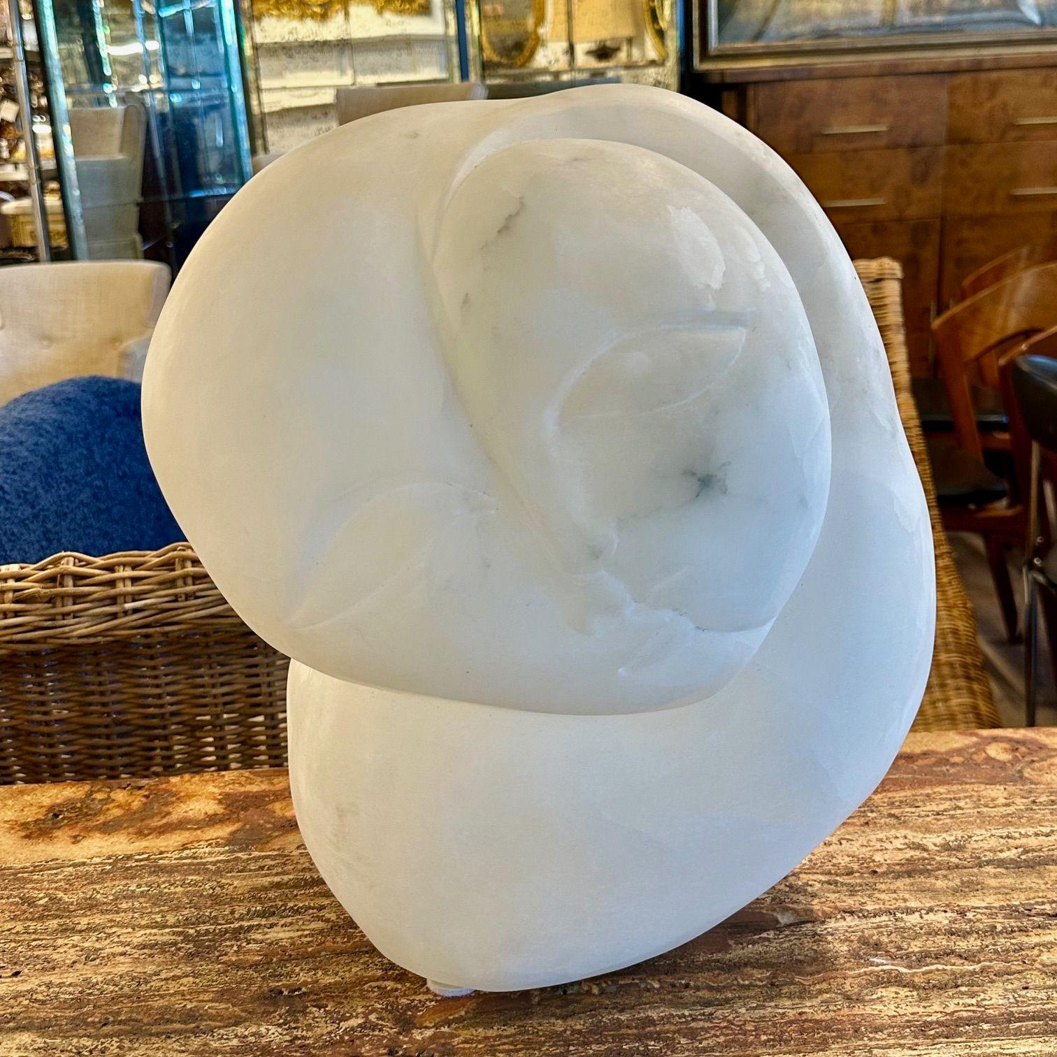 Contemporary Figural Marble Bust Depicting Heart Shaped Face Signed Forma For Sale 2