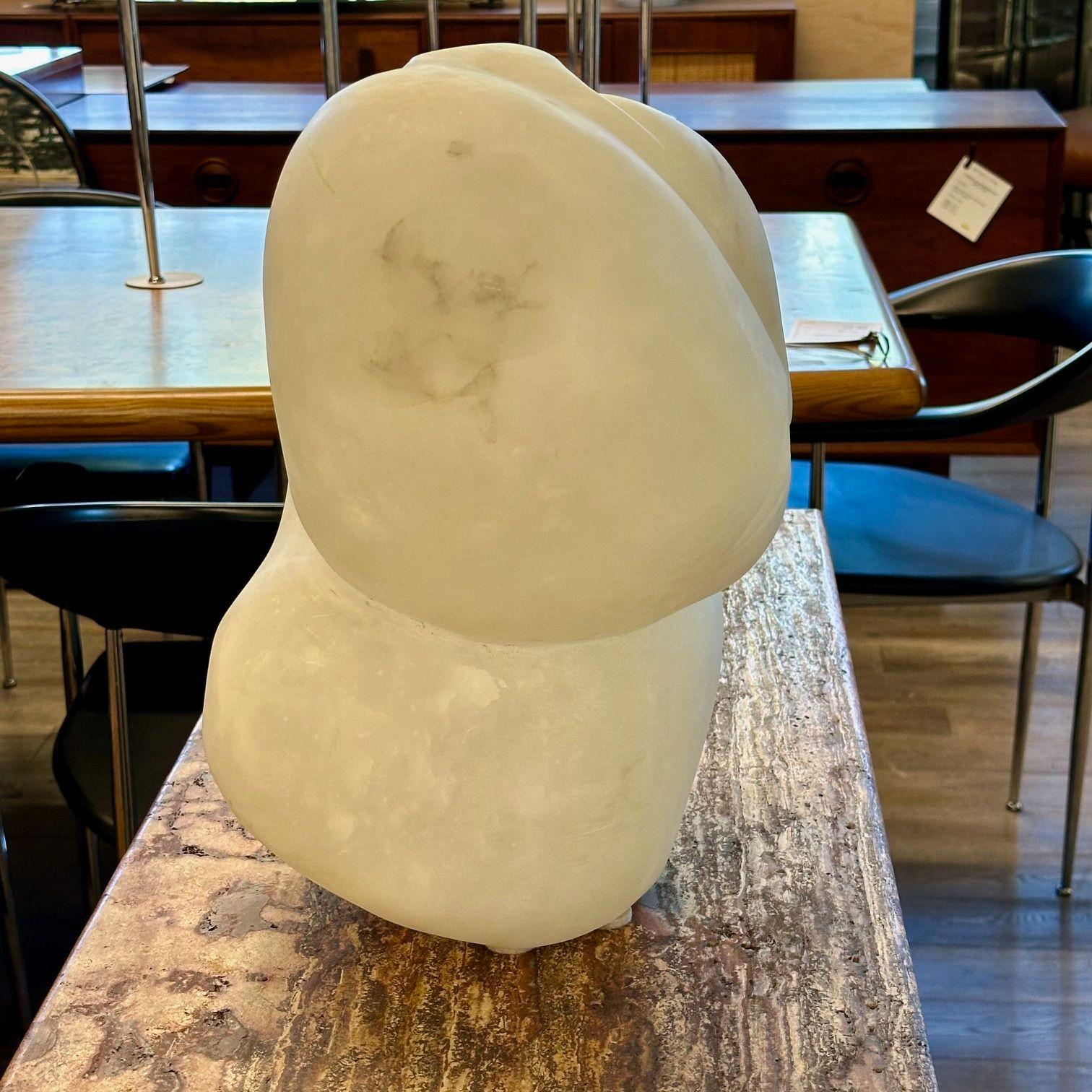 Contemporary Figural Marble Bust Depicting Heart Shaped Face Signed Forma For Sale 6