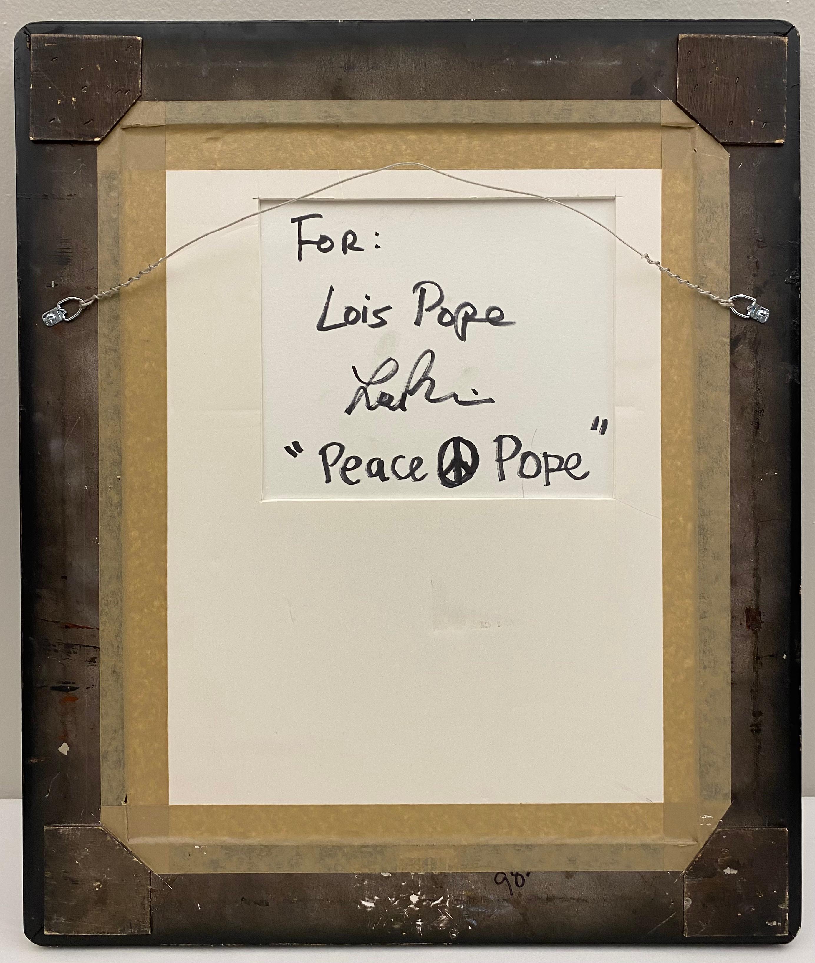 Peinture figurative contemporaine intitulée Peace Pope Bon état - En vente à Miami, FL