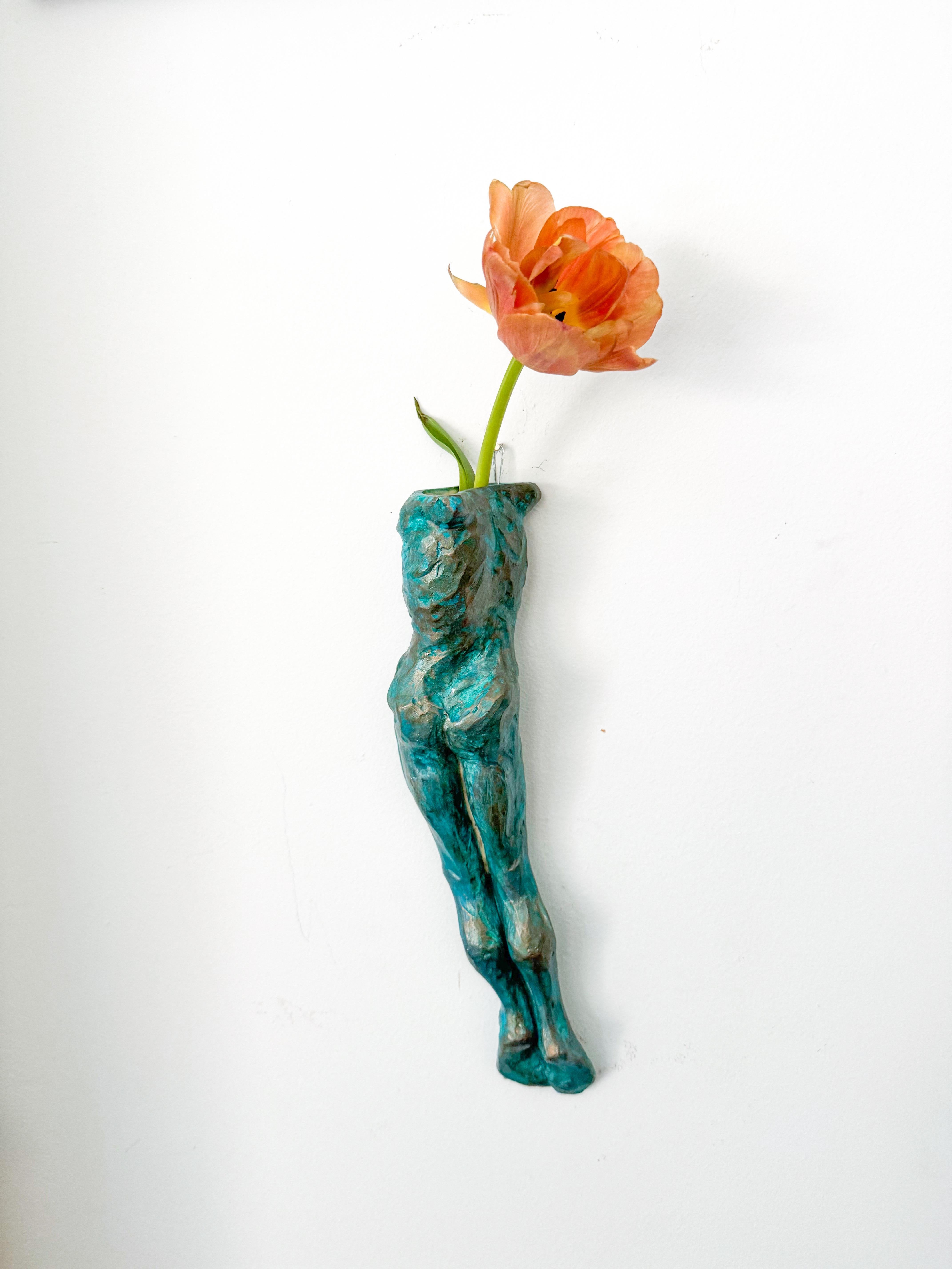 Contemporary Figurative Wall Sculpture Vase of Male Torso by Animism Mixed Media For Sale 6