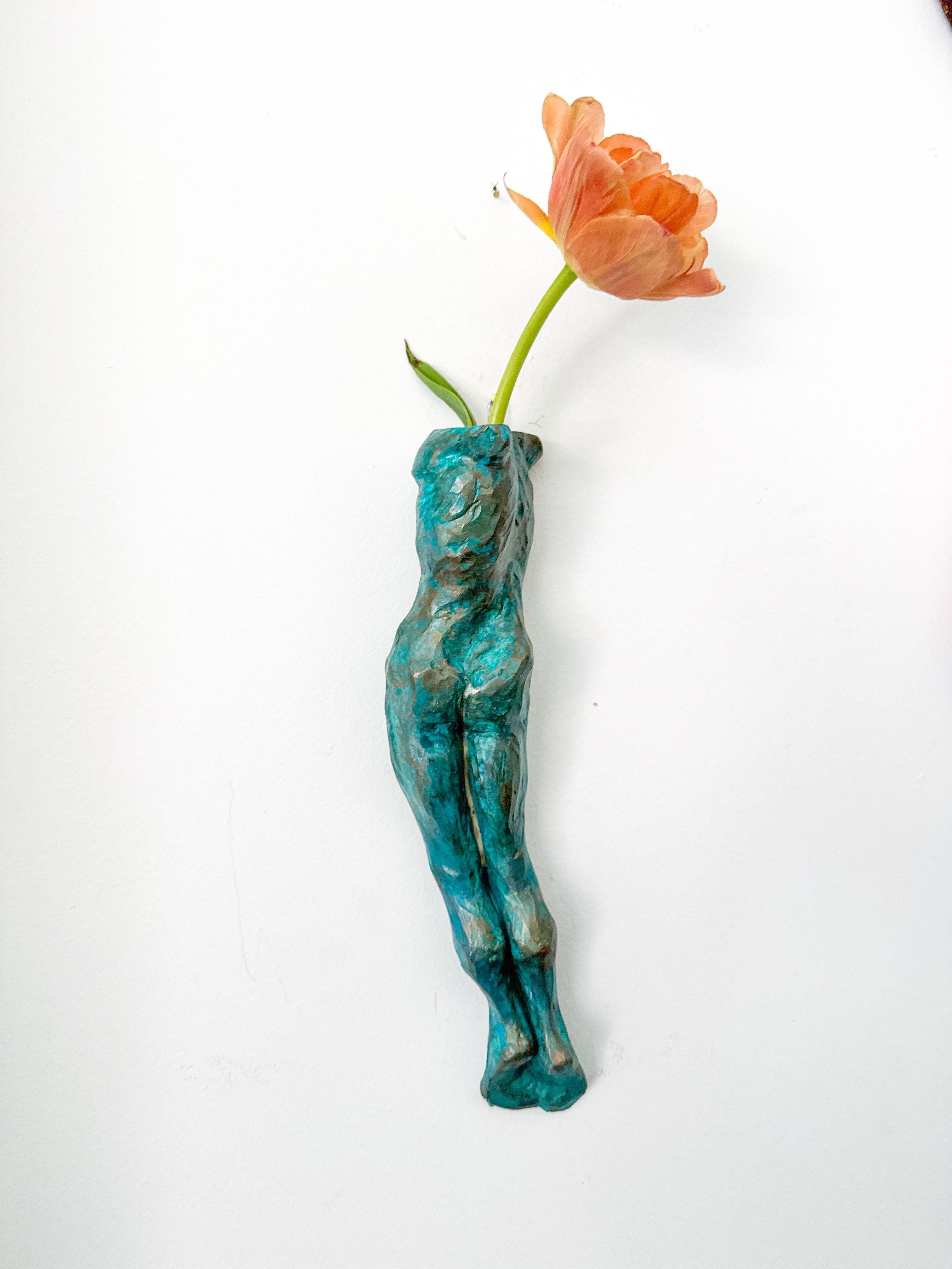 Contemporary Figurative Wall Sculpture Vase of Male Torso by Animism Mixed Media For Sale 7