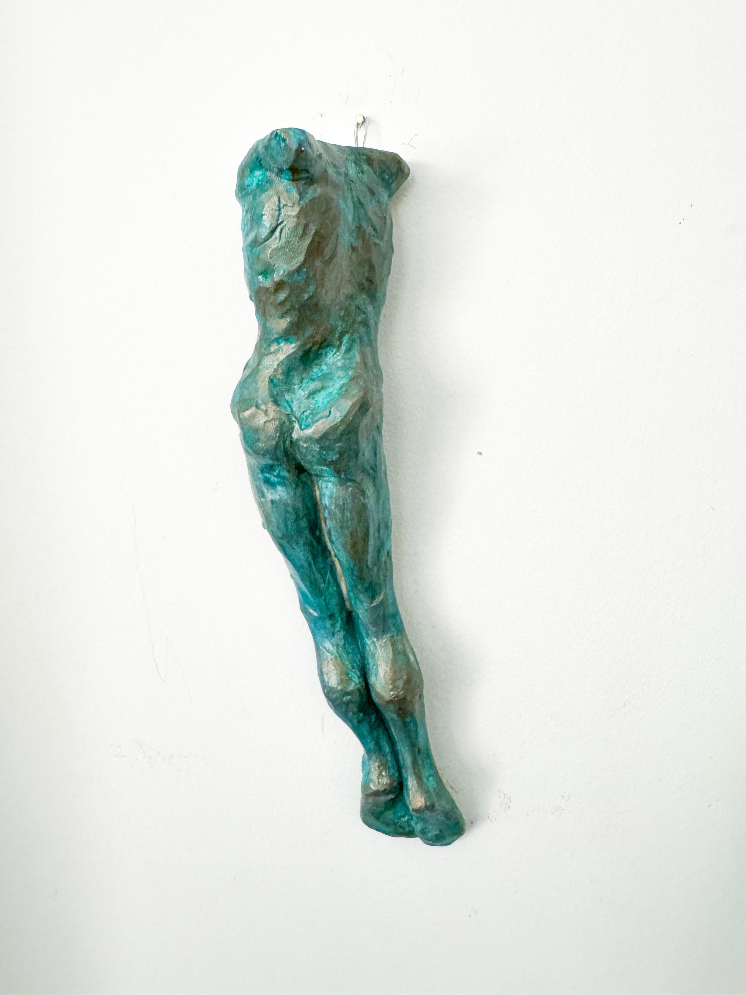 Contemporary Figurative Wall Sculpture Vase of Male Torso by Animism Mixed Media For Sale 2