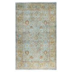 Contemporary Fine Vibrance Hand Knotted Wool Beige Area Rug 