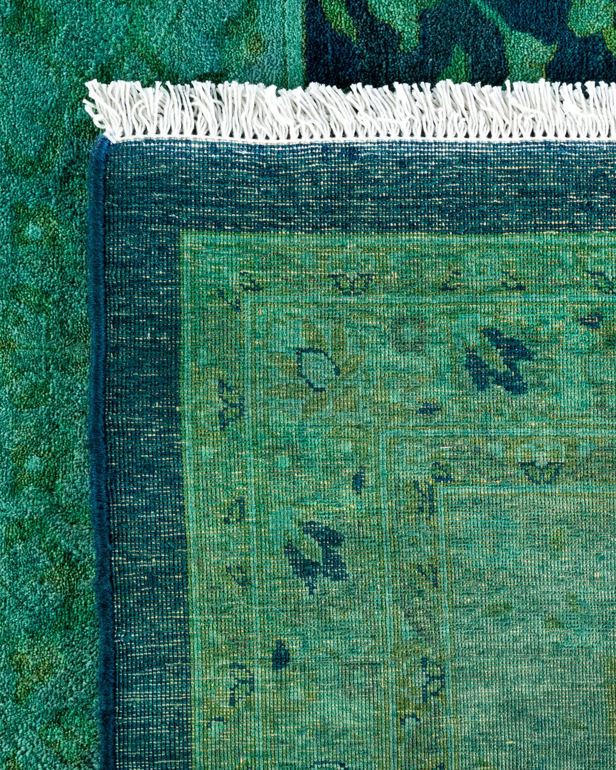 Contemporary Fine Vibrance Hand Knotted Wool Blue Area Rug (21. Jahrhundert und zeitgenössisch) im Angebot