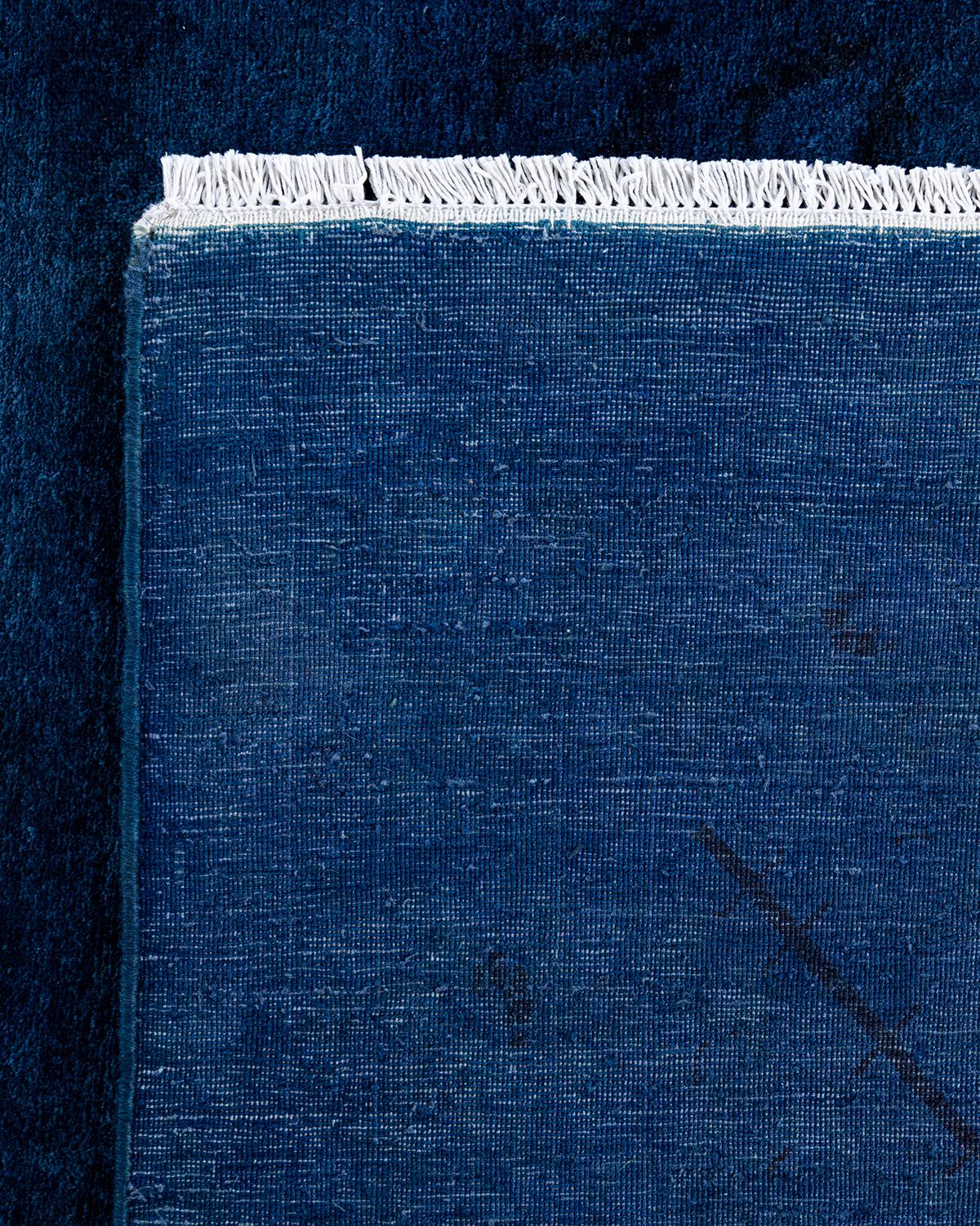 Contemporary Fine Vibrance Hand Knotted Wool Blue Area Rug (21. Jahrhundert und zeitgenössisch) im Angebot
