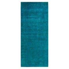 Tappeto contemporaneo Fine Vibrance in lana annodata a mano di colore blu
