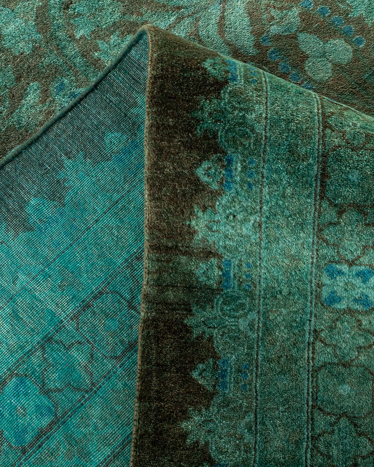 Alfombra contemporánea de lana anudada a mano de color marrón de alta calidad Lana en venta