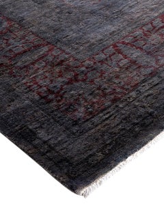 Contemporary Fine Vibrance Hand Knotted Wool Gray Area Rug
