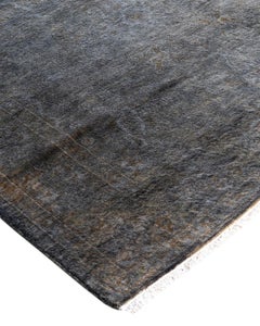 Contemporary Fine Vibrance Hand Knotted Wool Gray Area Rug