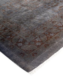 Contemporary Fine Vibrance Hand Knotted Wool Gray Area Rug