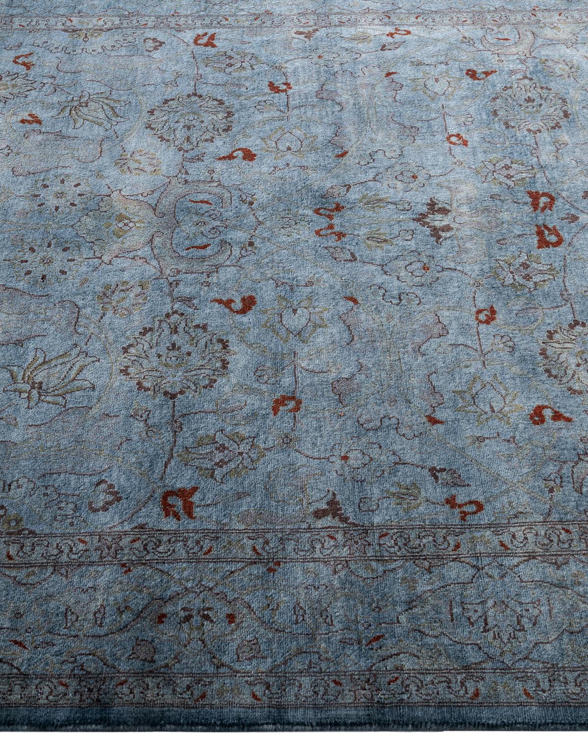 Contemporary Fine Vibrance Hand Knotted Wool Gray Area Rug im Zustand „Neu“ im Angebot in Norwalk, CT