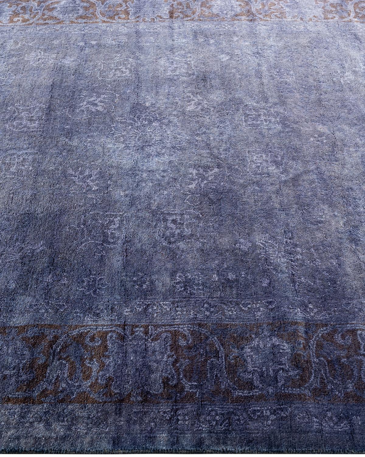 Contemporary Fine Vibrance Hand Knotted Wool Gray Area Rug im Zustand „Neu“ im Angebot in Norwalk, CT
