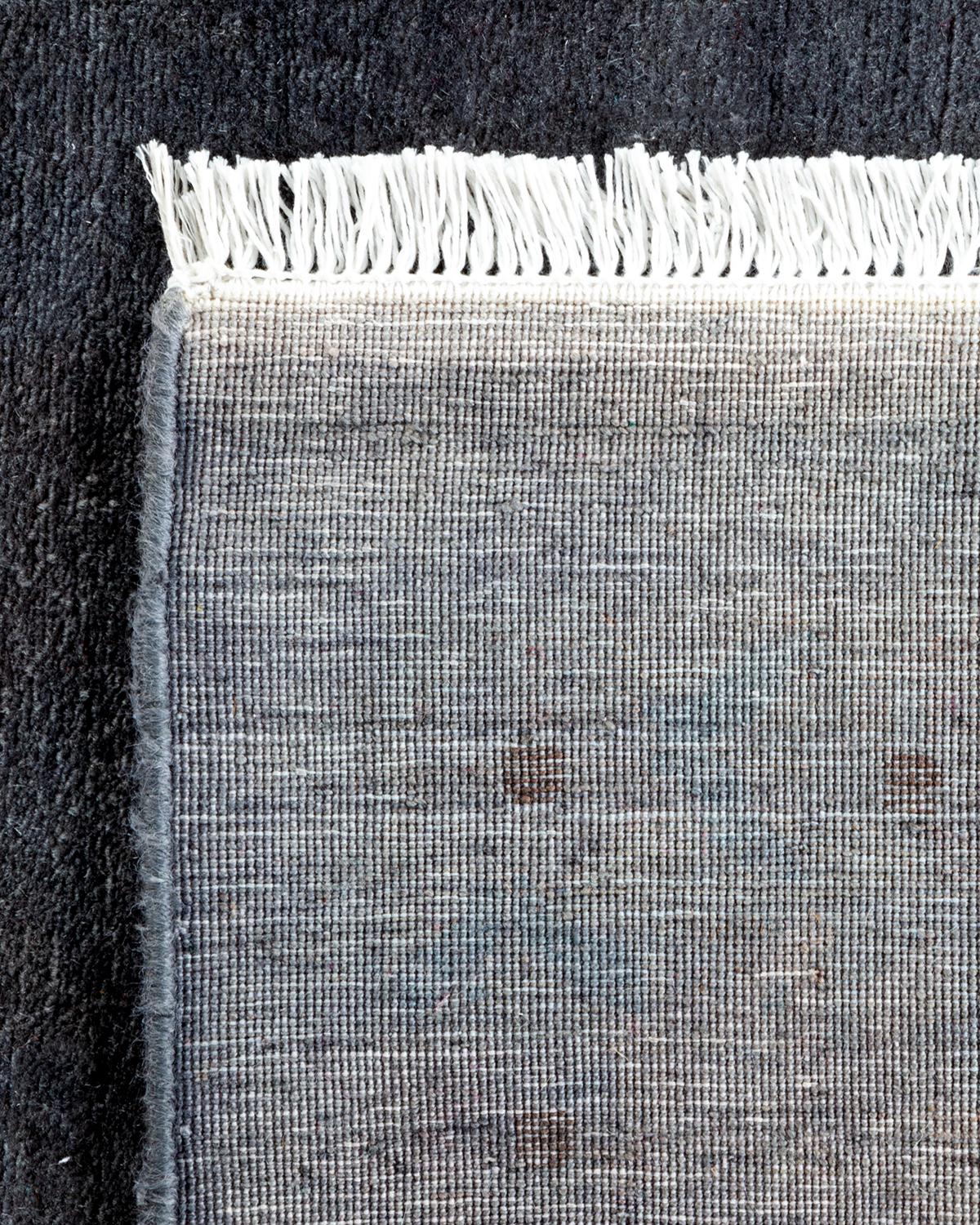 Contemporary Fine Vibrance Hand Knotted Wool Gray Area Rug  (21. Jahrhundert und zeitgenössisch) im Angebot