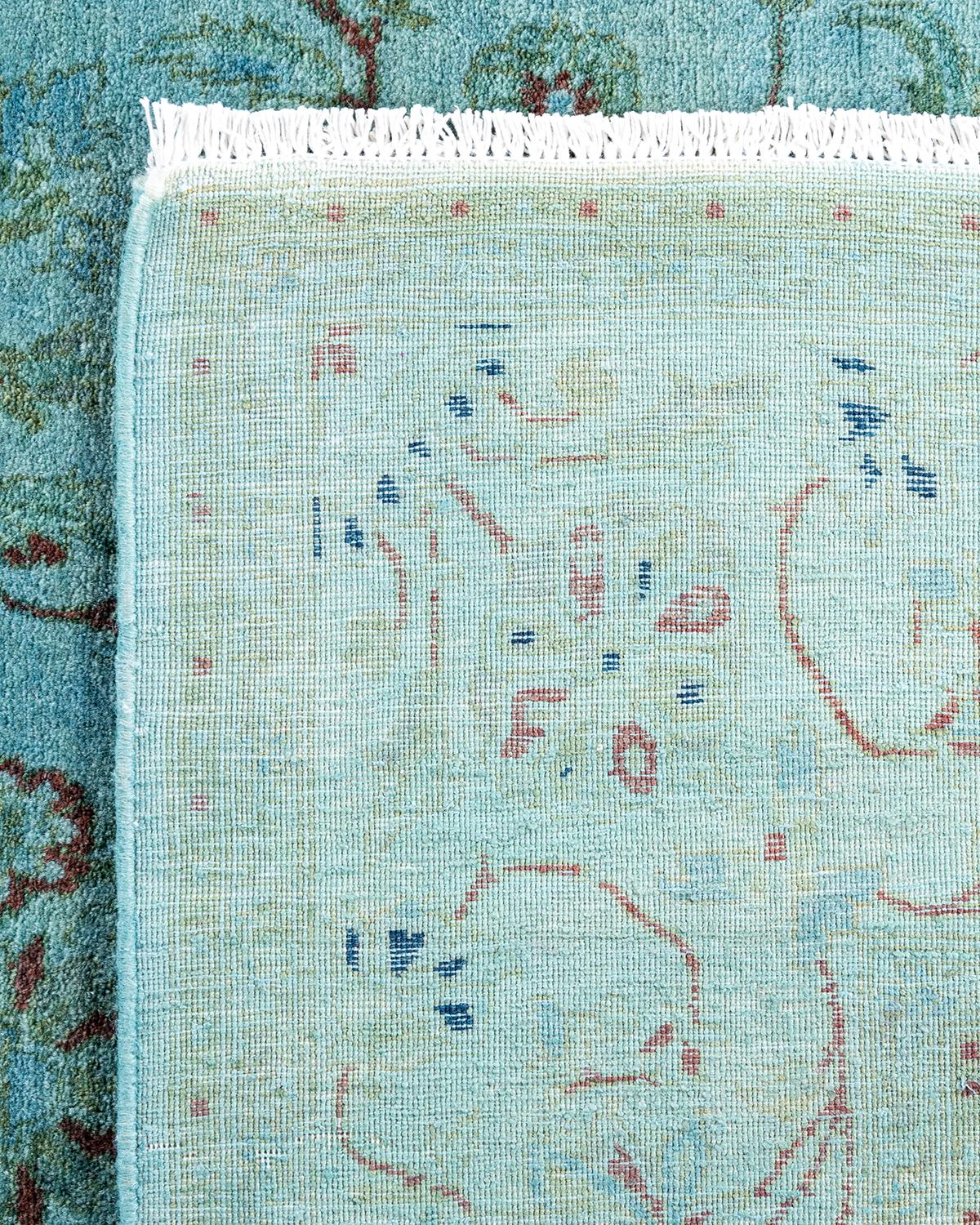 Contemporary Fine Vibrance Hand Knotted Wool Gray Area Rug (21. Jahrhundert und zeitgenössisch) im Angebot