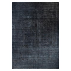 Contemporary Fine Vibrance Hand Knotted Wool Gray Area Rug (tapis gris en laine nouée à la main)