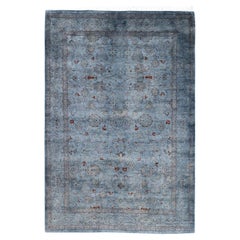 Contemporary Fine Vibrance Hand Knotted Wool Gray Area Rug