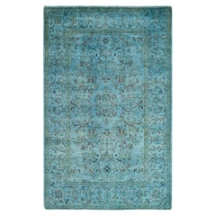 Contemporary Fine Vibrance Hand Knotted Wool Gray Area Rug
