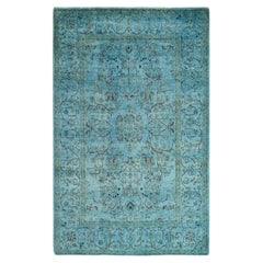 Contemporary Fine Vibrance Hand Knotted Wool Gray Area Rug 