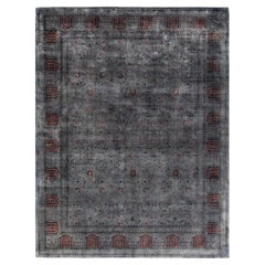 Contemporary Fine Vibrance Hand Knotted Wool Gray Area Rug 